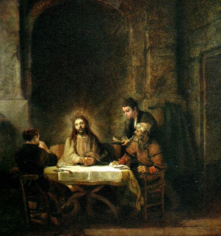 REMBRANDT Harmenszoon van Rijn kristus i emmaus china oil painting image